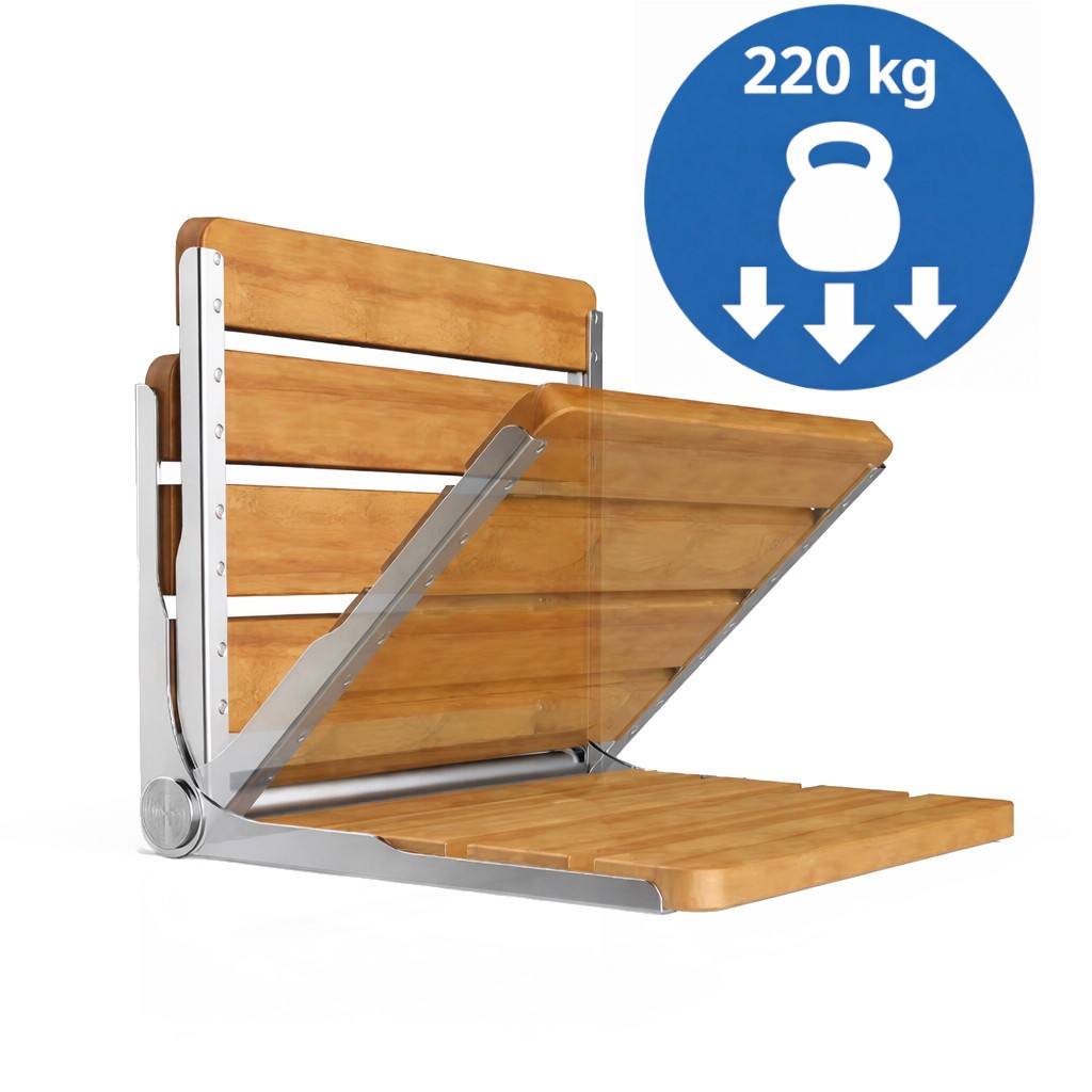 Duschsitz Klappbar, Edelstahl Iseo 40x34x4,8 Cm