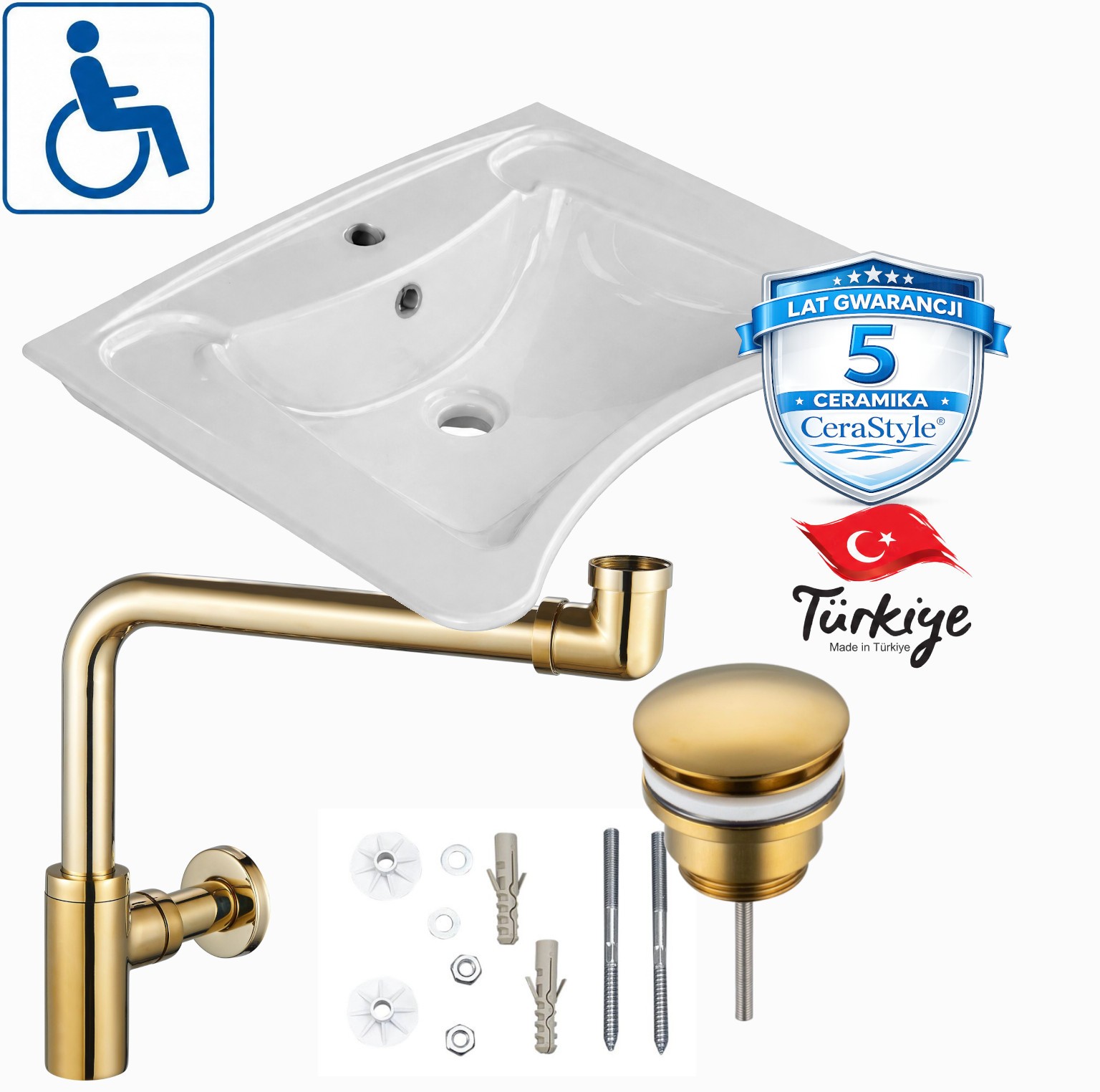 Waschbecken Für Menschen Mit Behinderung Cerastyle 60x50 Cm