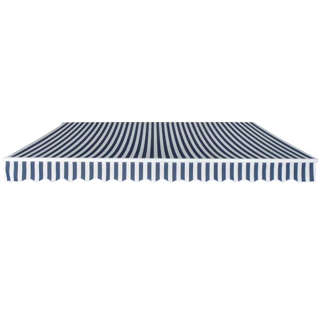 Maison Exclusive - Gelenkarmmarkise 400 Cm Blau/weiß