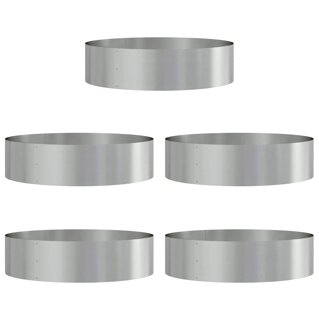 Maison Exclusive - Pflanzenring 5 Stk. Silber 80 X 80 X 20 Cm Ver