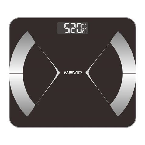 Muvip Körpermuskelwaage De Badezimmer Digital Bluetooth - Lcd-display - Plattform De Gehärtetes Glas - 10 Speicherplätze - Gewicht Max.