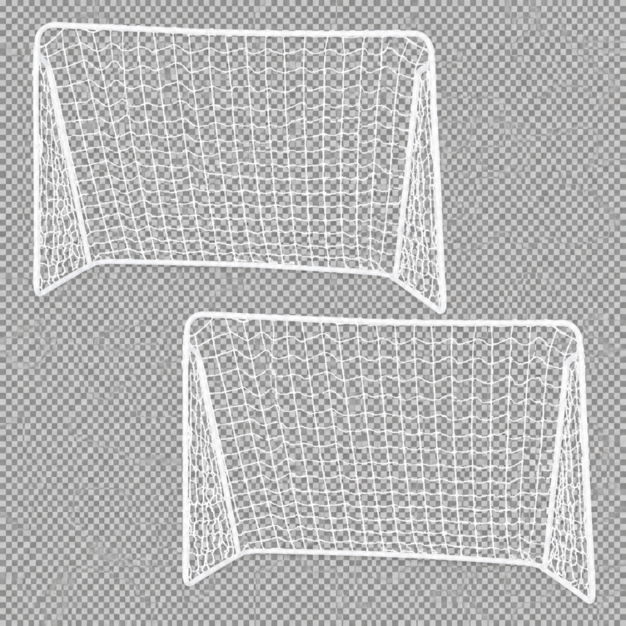 2-in-1 Fußballtor Mit Netz Und Zielscheibe, 2er-pack