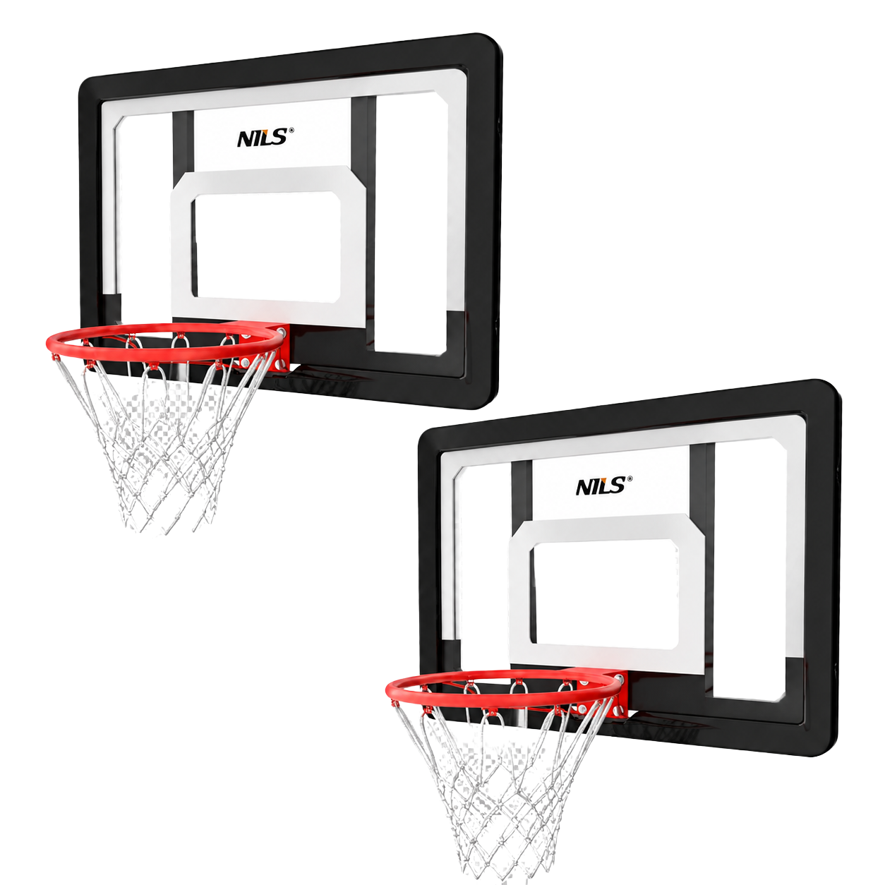 Basketball-backboard Mit 45 Cm Stahlkorb Und Netz, 2er-pack