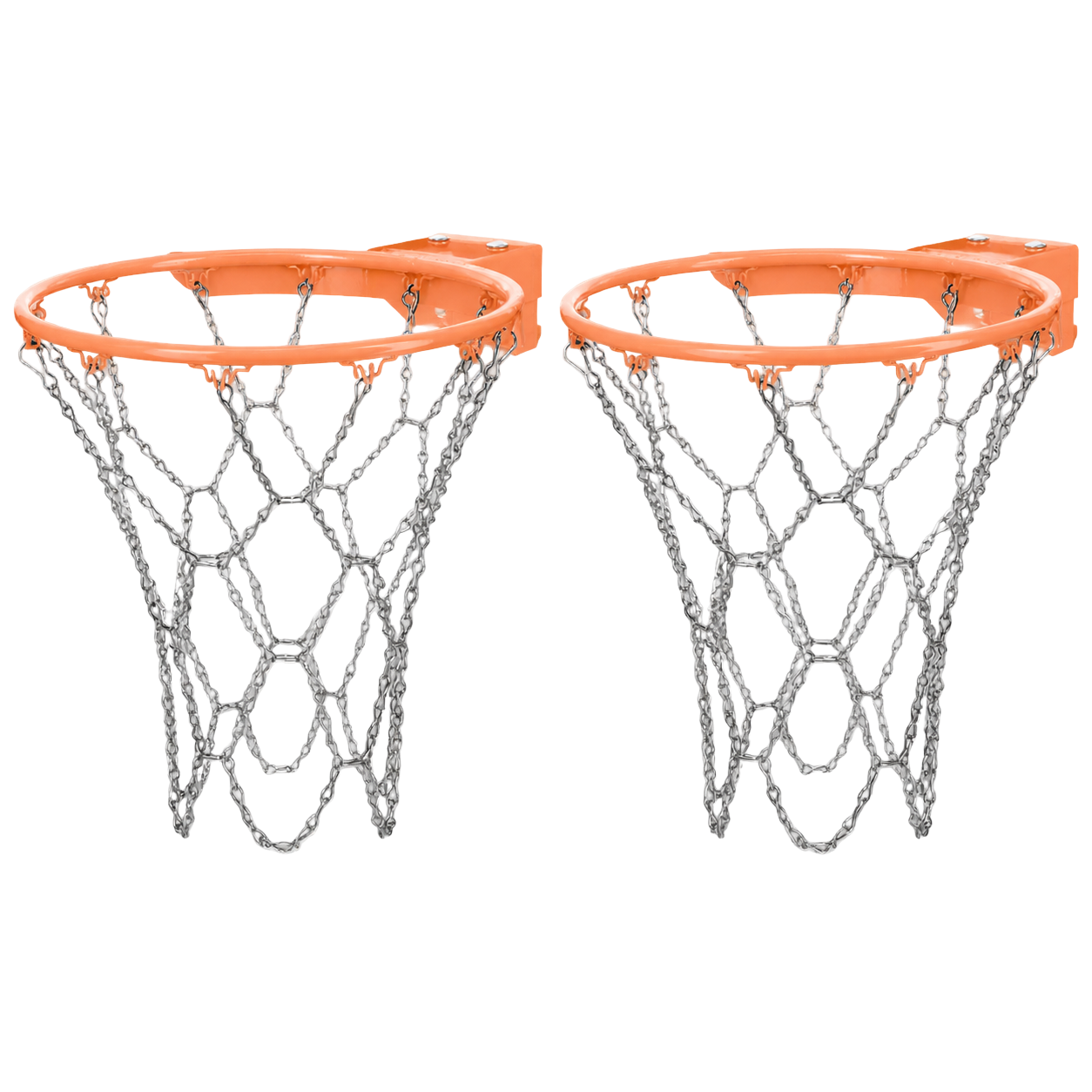 Basketballnetz Aus Stahl, Robuster Kettenkorb Als Ersatz Für 45-cm-körbe, 2er-pack