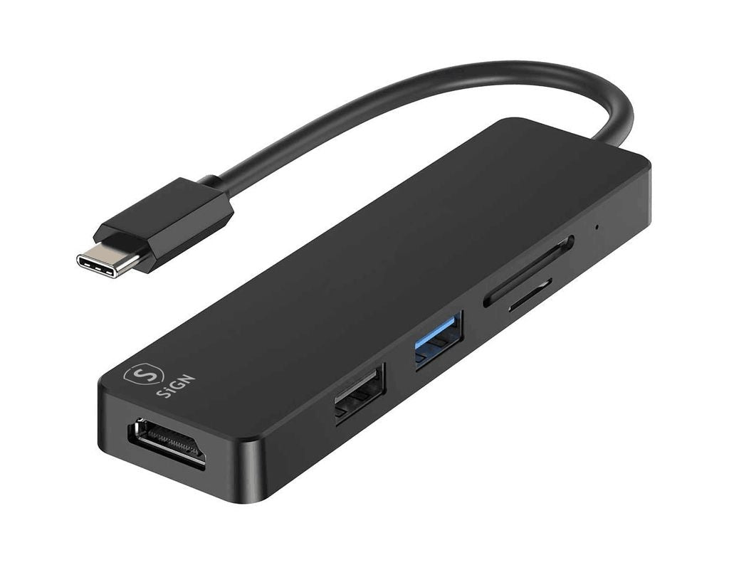 5-in-1 Usb-c-adapter Hdmi 4k Microsd, Max. 15 W, 5 V, 3 A - Schwarz