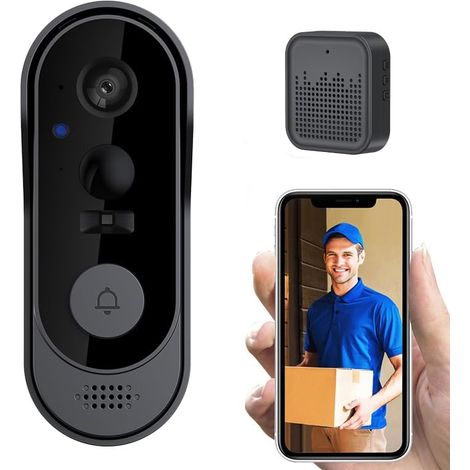 Schnurloses Video-türklingel Ohne Abonnement, Hd 1080p Video-türklingel Mit Klingelton, Wi-fi 2,4 Ghz.