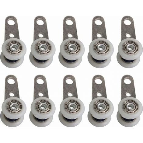 10 Stück Rollen Für Schiebetüren Oder -fenster - Aus Metall Und Kunststoff - 4,5 X 1,9 Cm