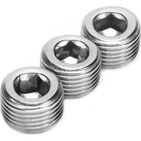 3-teiliger 1/2 Zoll Npt-rohrstöpsel Mit Innengewinde, Hexagonaler Anschluss, Kfz-zubehör