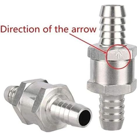 2 Stück Rückschlagventil 8 Mm Kraftstoffventil Aus Aluminiumlegierung, Nicht-rückflussiges Rückschlagventil Für Benzin- Und Dieselkraftstoffsysteme Mit Niedrigem Druck (8 Mm)