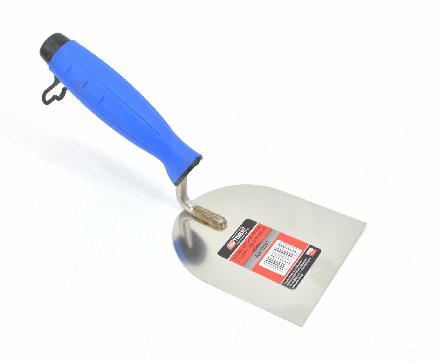 Awtools Kielnia Sztukatorska Nierdzewna Łopatkowa 60mm Uchwyt Gumowy