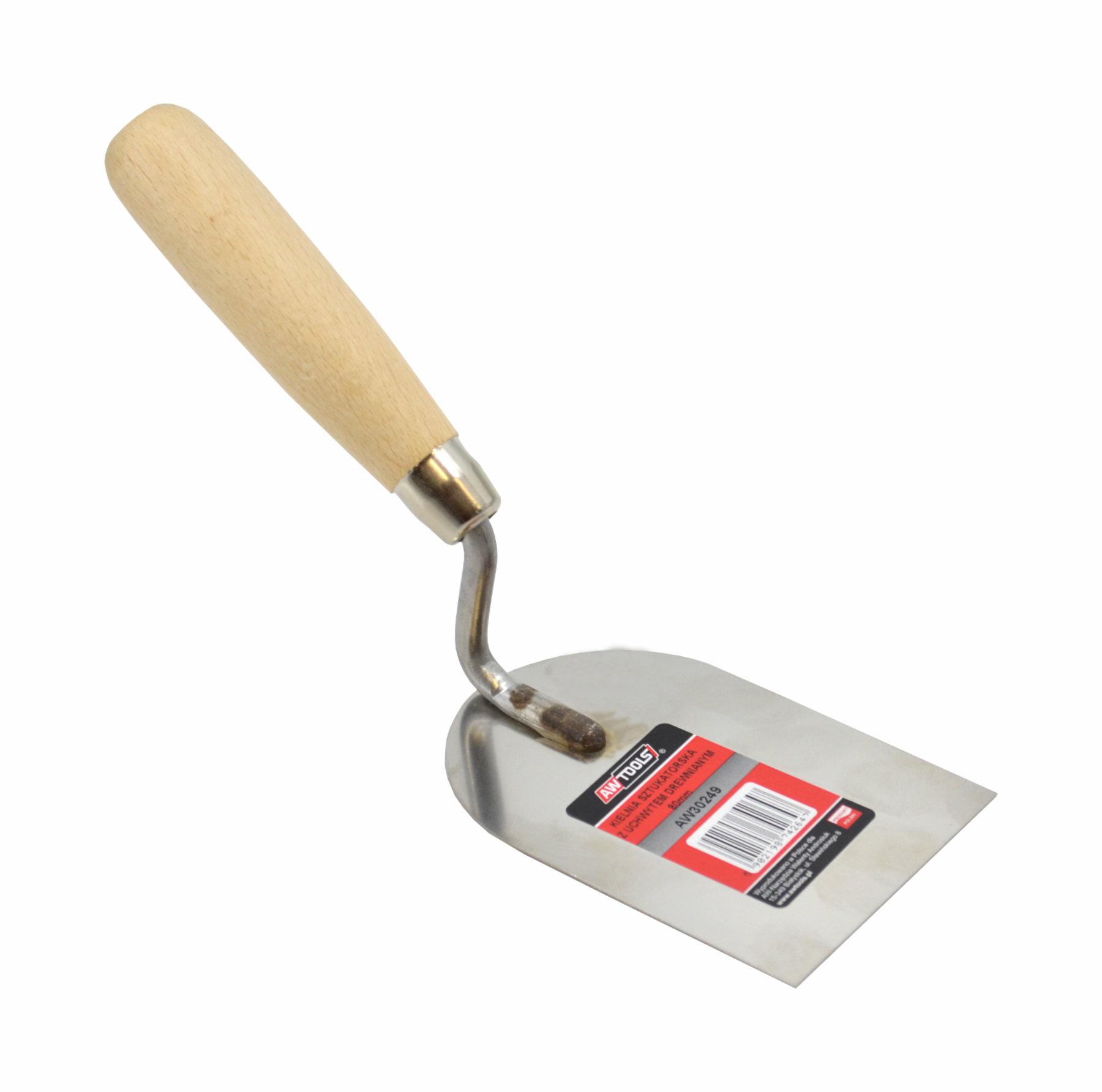 Awtools Kielnia Sztukatorska Nierdzewna Łopatkowa 100mm Uchwyt Drewniany