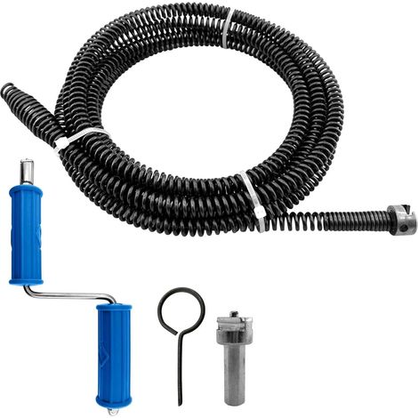 Abflussreiniger Spirale 5 M, Ø10 Mm, Mit Elektrischen Adaptern, Multifunktions-rohrreinigungswelle, Effektiver Rohrreiniger (5 M)