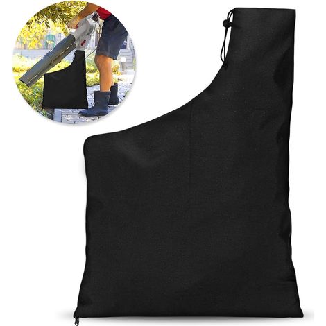 Laubsammler Für Laubsauger - 60 X 44 Cm - Schwarz - Wasserdichter Oxford-beutel Mit Reißverschluss - Ersatzsammelbeutel Für Garten- Und Rasenstaubsauger Sowie Laubbläser