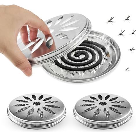 3 Stück Mückenspulenhalter, Anti-mücken Spulenbox Für Außenbereich, Edelstahl Mückenschutz-box, Für Zuhause, Garten, Camping, Angeln