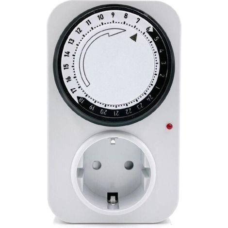 4000w Mechanischer Tageszeitschalter Mit Anzeige, Weiß, 120x85x72mm, 16a