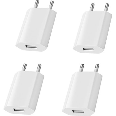 4-teiliges Schnellladegerät, Usb-netzteil, Universal 5v/1a, Ladeadapter Für Smartwatch/mobiltelefon/kopfhörer/tablet