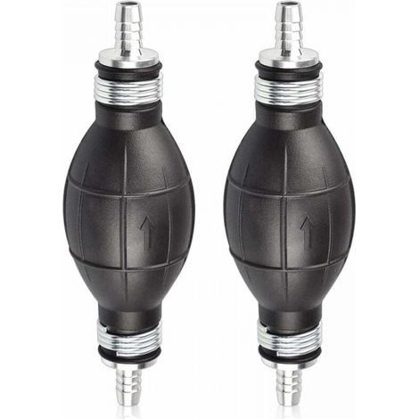 2pcs Handpumpe Benzin Aus Gummi 8mm - Kraftstoffansaugpumpe Für Autos, Motorräder Und Boote (schwarz) - Manuelle Transferpumpe