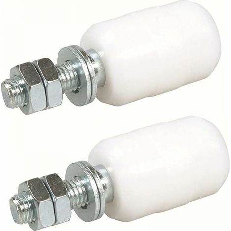 Oliven Für Obere Führung Nylon, 2 Einheiten Rollen Für Schiebetüren, Befestigung Mit Gewindestange, Olive Oder Führung Für Schiebetore Oder Andere Anwendungen (40 X 60mm)