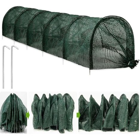 300 X 45 X 45 Cm Tragbares Gewächshaus Mit Sonnenschutz, Garten-tunnel Mit Schattier-netz Für Gewächshaus, Garten Und Patio-pflanzen, Netz-gartentunnel Für Gemüseanbau, Schutz Für Den Gemüsegarten