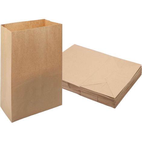 60 Stück Kraftpapiertüte, 32 X 18 X 11 Cm, Kraftpapierbeutel, Papiertüte Mit Griff, Kraftpapierbeutel, Bastel-papiertüte, Große Kraftpapiertüte