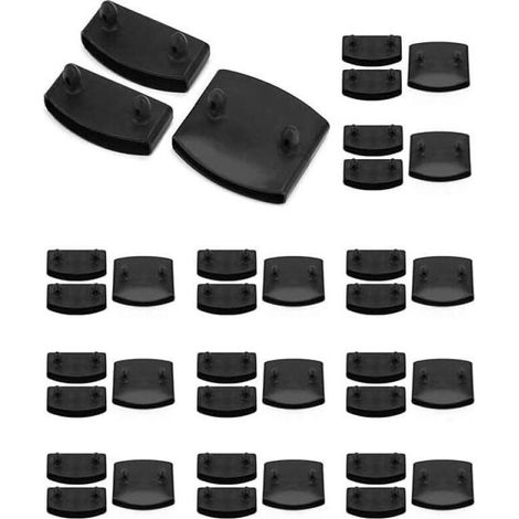 36er-set Lattenrosteinsätze, Lattenroststützen, Einschließlich 24 Seitlicher Einsätze Und 12 Zentraler Stützen, Ersatzkappen Aus Kunststoff Für Latten Von 5,3 Cm Bis 5,5 Cm