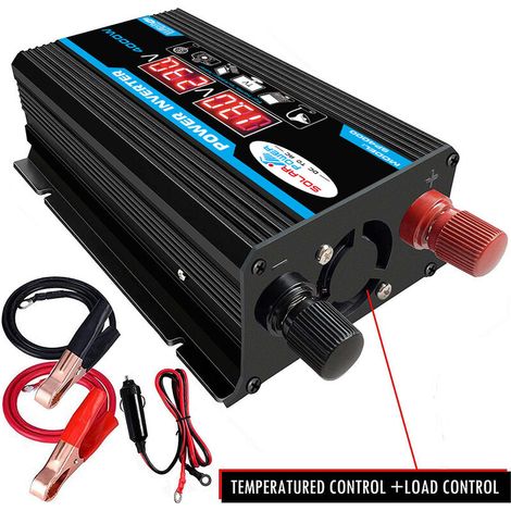 12v Auf 220v Sinuswechselrichter, 4000 W – Doppel-lcd-anzeige – Überlastschutz – Für Die Stromversorgung Elektronischer Geräte