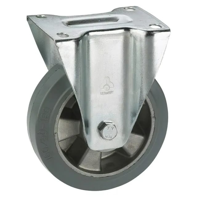 Dörner+helmer - Bockrolle Vollgummi-Rad ø 160 mm Alufelge Schwerlastrolle Tragkraft 300 kg