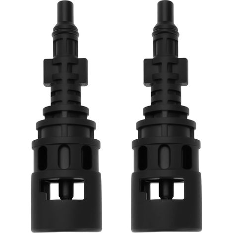 2 Stück Umwandlungsadapter Für Hochdruckreiniger, Kupplungsstecker Kompatibel Mit Karcher, Kompatibel Mit Lavor Parkside 124 X 24,5 Mm Schwarz