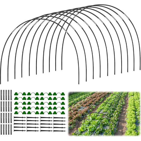3er-set Pflanzentunnel, Gewächshausfolientunnel, Hochbeet-bögen, Gartentunnel, Gartenbögen, Hochbeetabdeckung, Gewächshausbügel, Tunnel Für