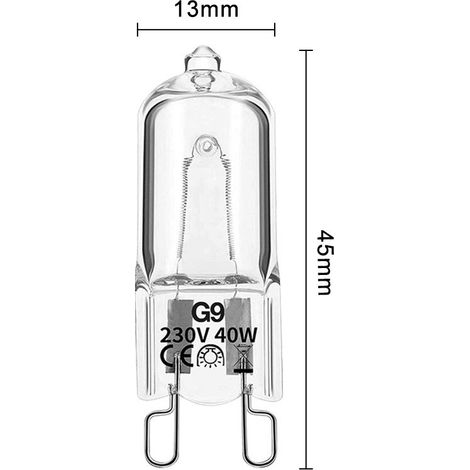10er-pack G9 40w-filament-lampen – Halogen-kapsel – 220/240 V