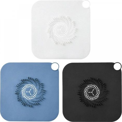 3 (blau + Transparent Weiß + Schwarz) Duschabdeckungen, Einfach Zu Installieren Und Zu Reinigen, Für Badezimmerabflüsse