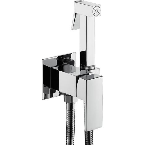 Duschset Für Das Badezimmer, Komplettes Hygiene-set Mit Handbrause, Halterung Und Drei-wege-hahn, Verchromt