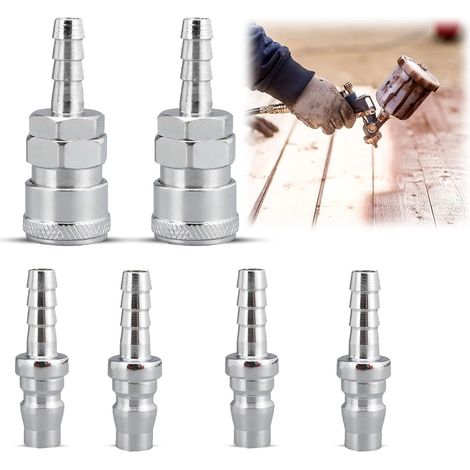 6 Pneumatische Düsen 8mm Gasrohr Kupferdüse Anschluss Für Druckluftschlauch Schnellanschluss Kompressor Pneumatische Schnellkupplung (2 Stück Sh20 + 4 Stück Ph20)