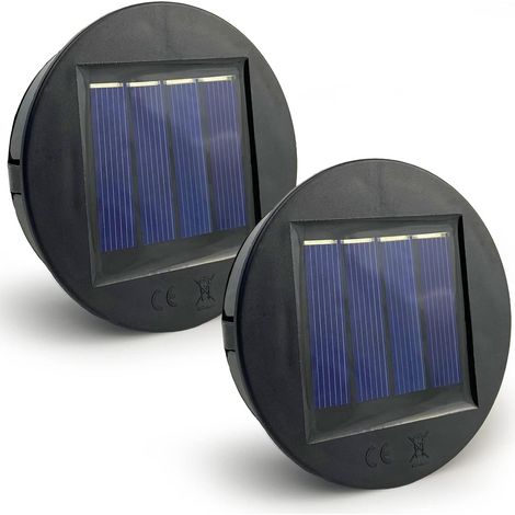 2er-set 8 Cm Solarleuchten-ersatzteile Mit Klaren Led-solardeckel-ersatzkappen, Ip65 Wasserdichte Solar-led-abdeckung Für Garten-solarlampen Und Pflastersteine