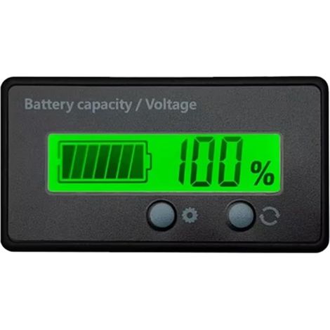 Digitaler Led-voltmeter, Spannungsprüfer Für Lithium-, Blei-säure- Und Lifepo4-batterien, 12 V/24 V/36 V/48 V, Kapazitätsanzeige