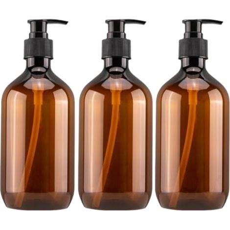 3 Stück Flaschenzerstäuber Mit Pumpe, 500 Ml Fassungsvermögen, Minimalistischer Leerer Handseifenspender Für Körperwäsche, Handseife, Conditioner Und Shampoo