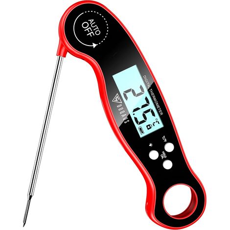Thermometer, Faltbares Grillthermometer Aus Edelstahl Für Die Küche, Elektronisches Fleischthermometer