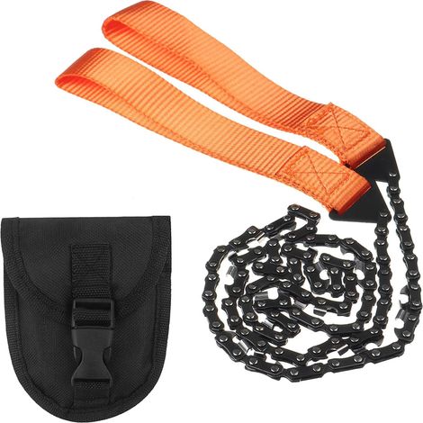 Handkettensäge, Überlebenskettensäge, Taschen-kettensäge, Überlebens-kettensäge, Manuelle Kettensäge, Pocket Chainsaw, Mit Aufbewahrungstasche, Für Outdoor-reisen, Camping