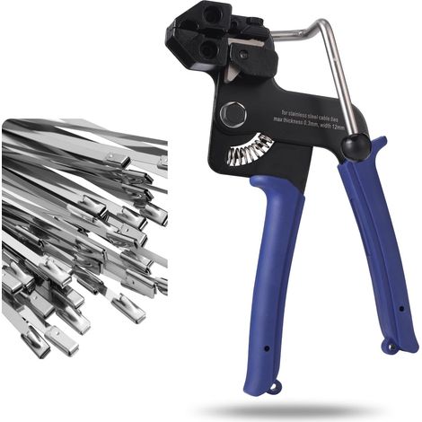 Kabelbinder-set Aus Edelstahl Mit 100 Kabelbindern, Werkzeug Zum Spannen Und Schneiden Von Kabelbindern