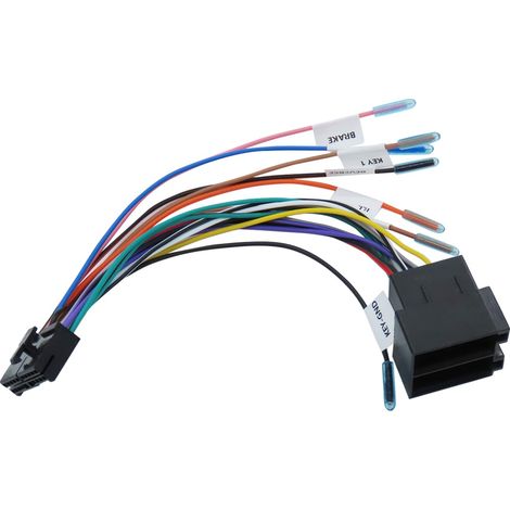 1 Stück Kabelbaumadapter 20-polig Auf Iso Auto-stereo-ersatzadapter, Universelle Zubehörkabel Mit Lenkradfernbedienungsleitungen Und Rückwärtsgangleitung, 21,5 Cm