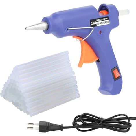 Heißklebepistole, 20w Klebepistole Mit 60 Stück 7mm/100mm Klebestifte, Elektrische Heißklebepistolen Für Reparaturen, Basteln, Diy, Haushalt