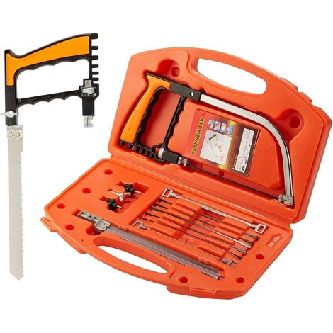 13-in-1 Multifunktions-metallsäge, Handmetallsäge Mit 8 Extra Hss-sägeblättern Und Transportkoffer – Zum Schneiden Von Holz, Kunststoff, Glas, Fliesen Und Metall (27 Cm