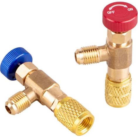 2er-set Sicherheitsventil-kühlmittel R410 R22, Klimatisierungs-durchflussventil Für Adapter-anschlüsse R22/r410