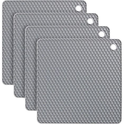 4-teiliges Silikon-untersetzer-set, Rutschfest, Hitzebeständig Bis 250 °c, Multifunktionaler Löffelablageuntersetzer Und Tischunterlage Für Küche Und Esszimmer