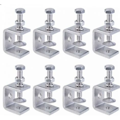 Serre-joints C, 8-teiliges Set Robuste C-klemmen Aus Edelstahl 304, C-klemmen Aus Edelstahl, Robuste C-zwingen, Starke Edelstahlzwingen Für Holzarbeiten, Basteln & Reparaturen A