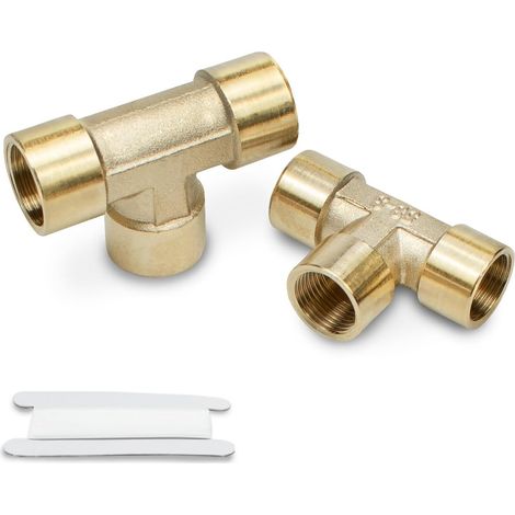 2-teiliger 1/4" Bsp-innengewinde-t-stück Mit Innengewinde, Messing-rohrfitting, 3-wege-anschluss