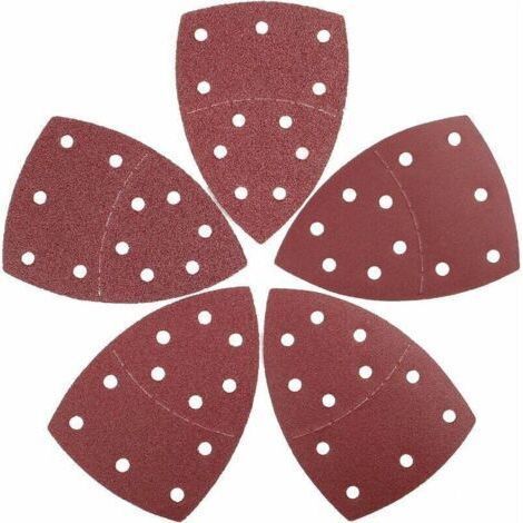 25-teiliges Dreieck-schleifblatt-set, 105 X 152 Mm, 11 Löcher, Je Körnung 5 X 40/60/80/120/240, Für Multischleifer