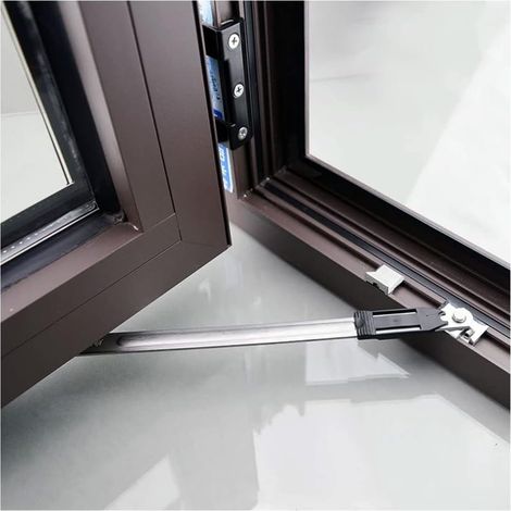 Fenster-schiebewindstütze Aus Aluminiumlegierung, Innen-doppellinkwinkelregler, Fensterstütze, 1 Stück