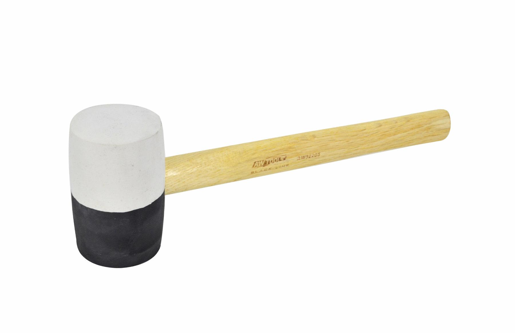 Awtools Młotek Gumowy Fi=49mm, 291mm, 340g Trzon Drewno
