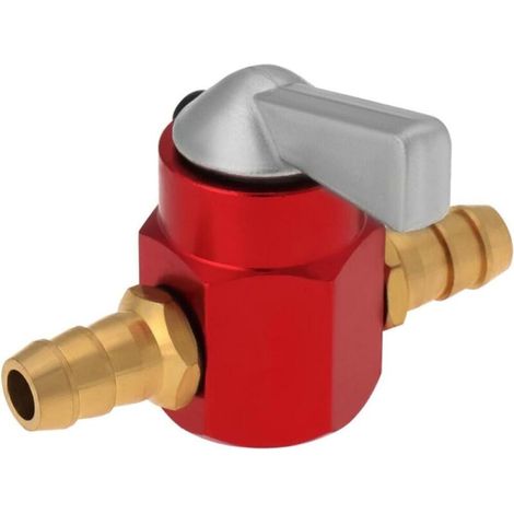 Kraftstoffhahn 8 Mm Aus Metall In Linie Benzin On-off Kraftstoffhahn Für Motorrad Atv Scooter Kraftstoffhahn Benzinhahn Gashahn Rot